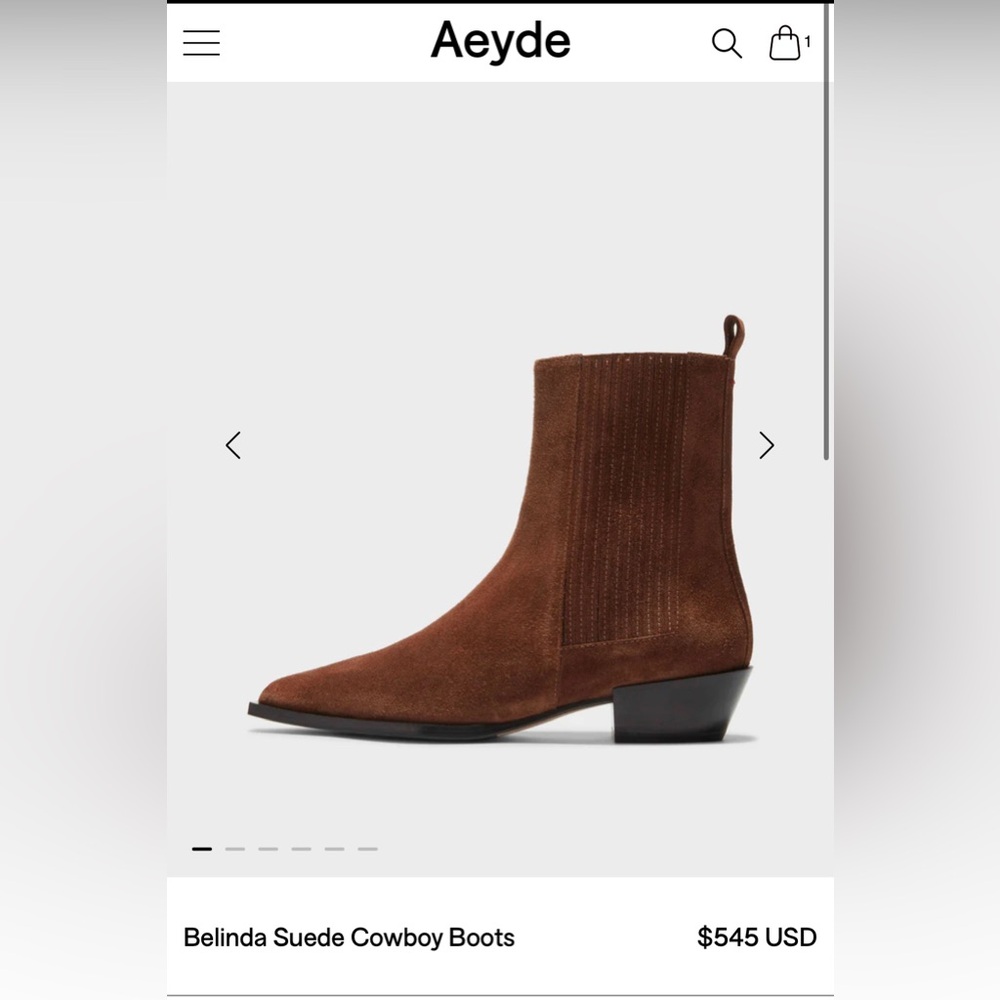 Aeyde Belinda brown boots 36